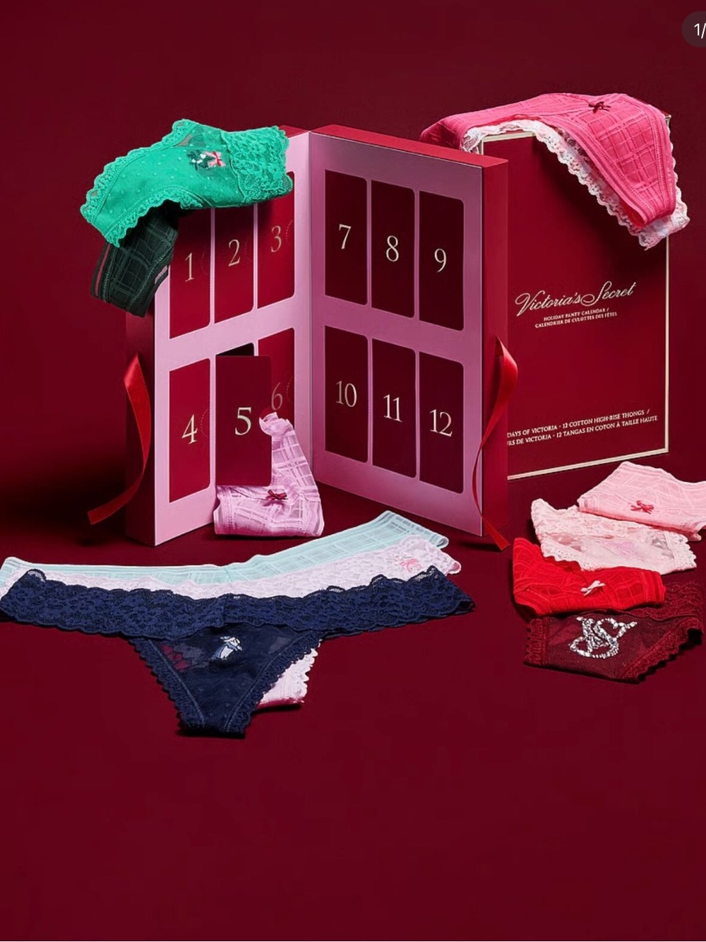 12 Days of Panties Victoria's Secret Lacy Thong Advent Calendar NEW!